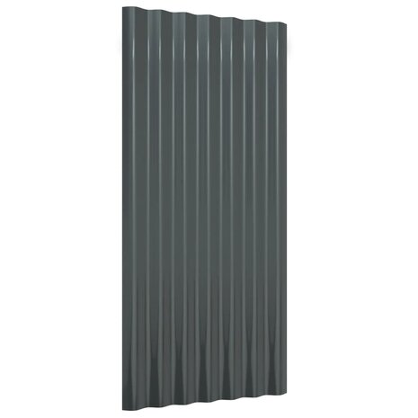 Dakpanelen 36 st 80x36 cm gepoedercoat staal antracietkleurig 3