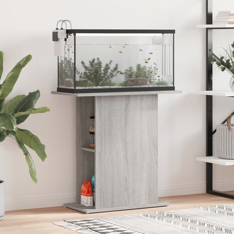 Aquariumstandaard 75x36x72,5 cm bewerkt hout grijs sonoma 1