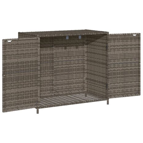 Tuinkast 83x45x76 cm poly rattan grijs 6