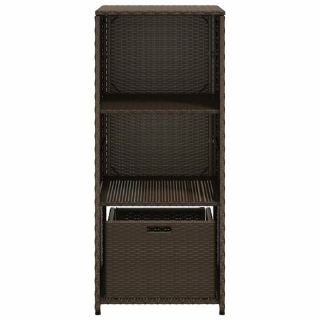 Tuinkast 50x55x115 cm poly rattan bruin 7