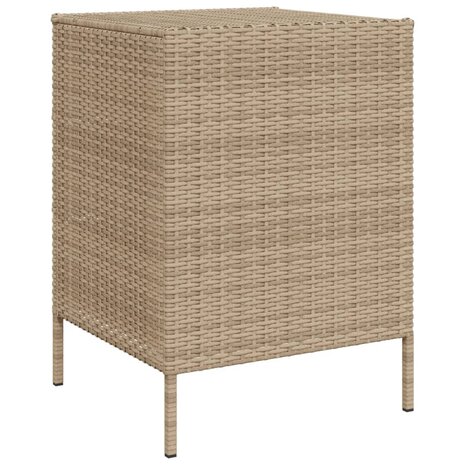 Tuinkast 55x59x80 cm poly rattan beige 9