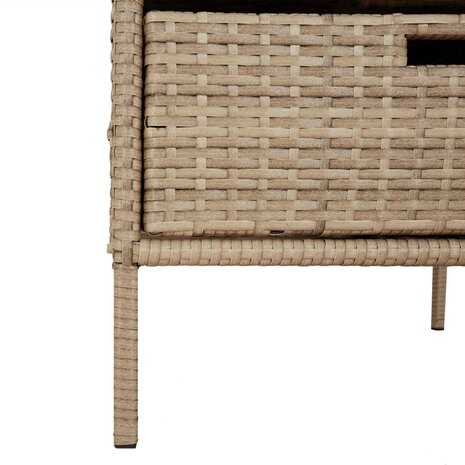 Tuinkast 55x59x80 cm poly rattan beige 10