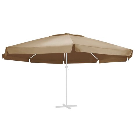 Vervangingsdoek voor parasol 600 cm taupe 1