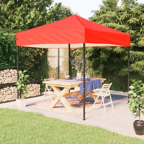 Partytent inklapbaar 3x3 m rood 1