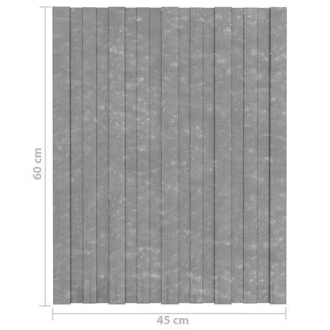 Dakpanelen 12 st 60x45 cm gegalvaniseerd staal zilverkleurig 7