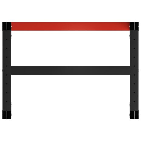 Werkbankframe 80x57x79 cm metaal zwart en rood 5