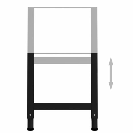 Werkbankframes verstelbaar 2 st 55x(69-95,5) cm metaal zwart 5