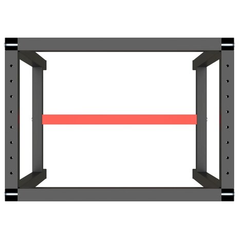 Werkbankframe 70x50x79 cm metaal matzwart en matrood  5