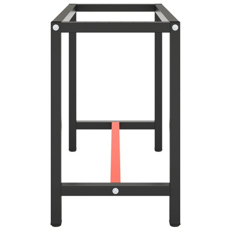 Werkbankframe 110x50x79 cm metaal matzwart en matrood 4