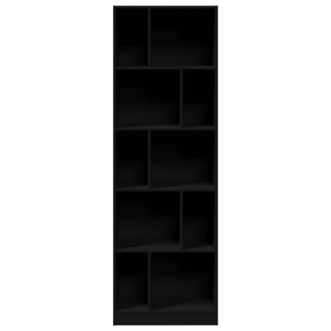 Boekenkast 57x28,5x174 cm bewerkt hout zwart 4