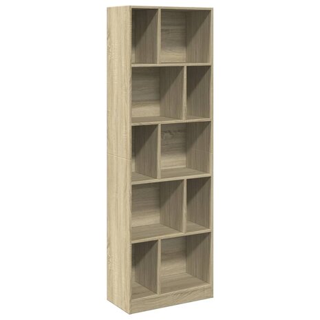 Boekenkast 57x28,5x174 cm bewerkt hout sonoma eikenkleurig 2