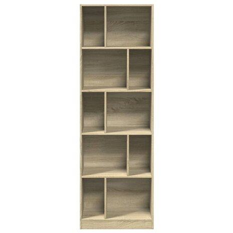 Boekenkast 57x28,5x174 cm bewerkt hout sonoma eikenkleurig 4