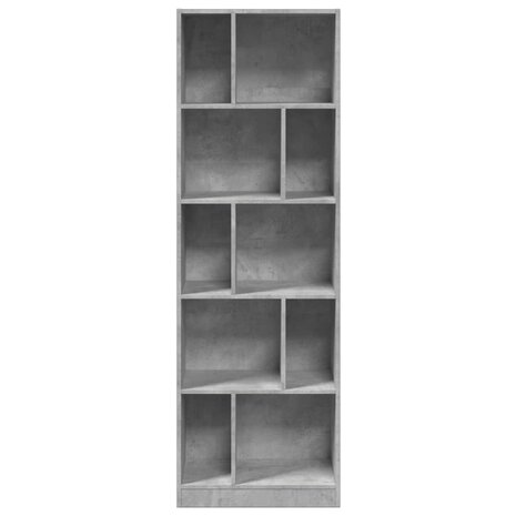 Boekenkast 57x28,5x174 cm bewerkt hout betongrijs 4