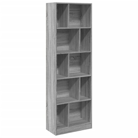 Boekenkast 57x28,5x174 cm bewerkt hout grijs sonoma 2