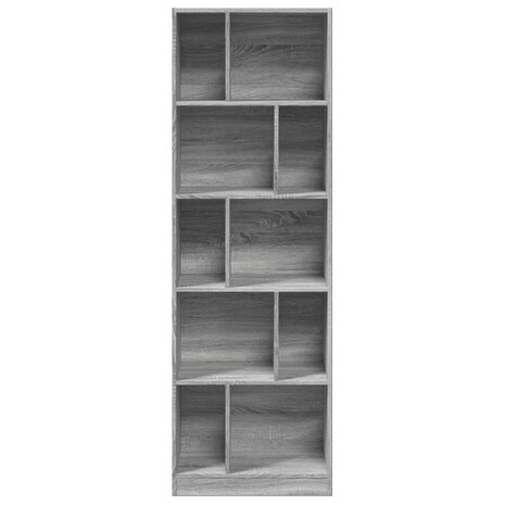 Boekenkast 57x28,5x174 cm bewerkt hout grijs sonoma 4