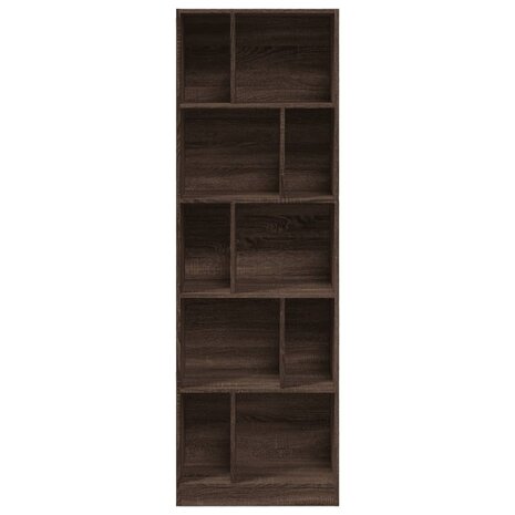 Boekenkast 57x28,5x174 cm bewerkt hout bruin eikenkleurig 4