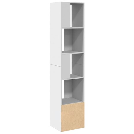 Boekenkast 40x36x189 cm bewerkt hout wit 5