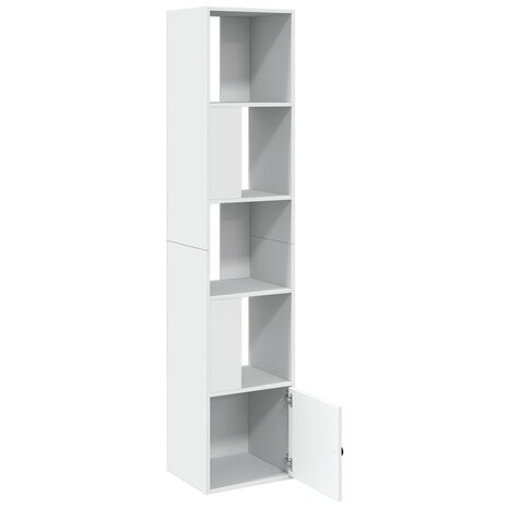 Boekenkast 40x36x189 cm bewerkt hout wit 6