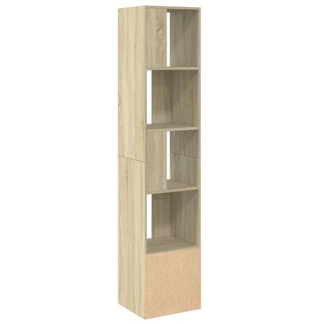 Boekenkast 40x36x189 cm bewerkt hout sonoma eikenkleurig 5