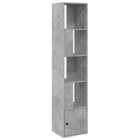 Boekenkast 40x36x189 cm bewerkt hout betongrijs 2