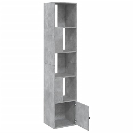 Boekenkast 40x36x189 cm bewerkt hout betongrijs 6