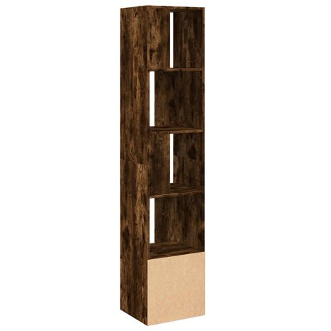 Boekenkast 40x36x189 cm bewerkt hout gerookt eikenkleurig 5