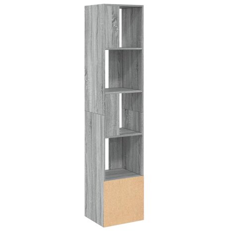 Boekenkast 40x36x189 cm bewerkt hout grijs sonoma eikenkleurig 5