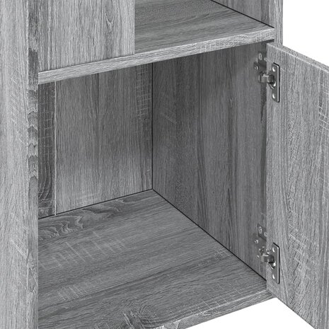 Boekenkast 40x36x189 cm bewerkt hout grijs sonoma eikenkleurig 7