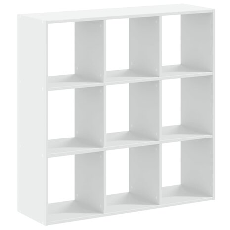 Boekenkast 102x32x102 cm bewerkt hout wit 2