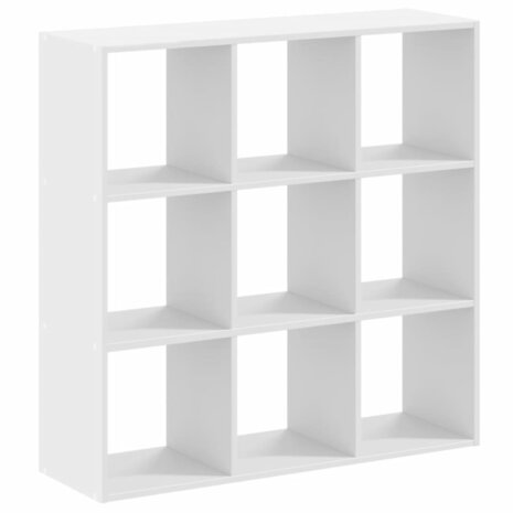 Boekenkast 102x32x102 cm bewerkt hout wit 6