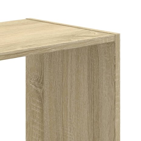 Boekenkast 102x32x102 cm bewerkt hout sonoma eikenkleurig 7