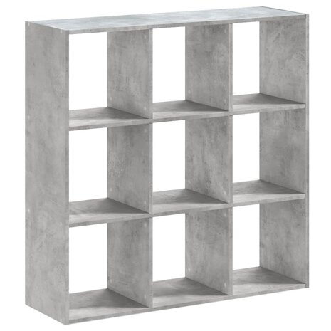 Boekenkast 102x32x102 cm bewerkt hout betongrijs 2