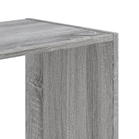 Boekenkast 102x32x102 cm bewerkt hout grijs sonoma eikenkleurig 7