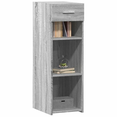 Dressoir 30x42,5x93 cm bewerkt hout grijs sonoma eikenkleurig 3