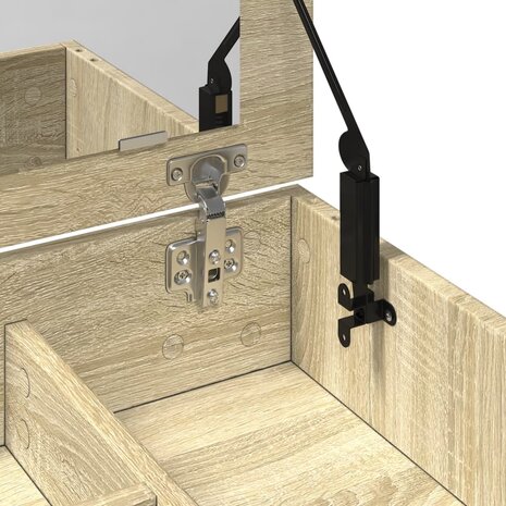 Kaptafel met spiegel 73x46,5x120 cm sonoma eikenkleurig 9