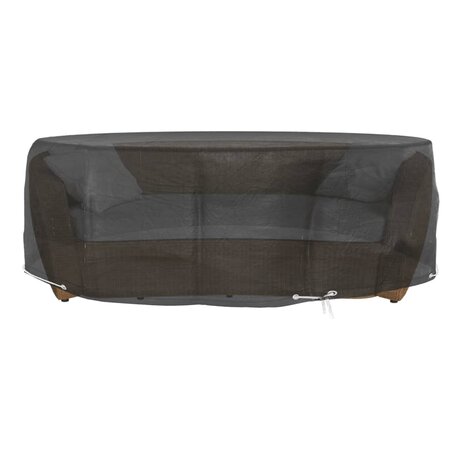 Tuinmeubelhoezen voor loungebed 2 st 8 oogjes rond Ø188x50 cm 2