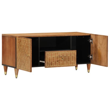 Tv-meubel 105x33x46cm massief mangohout 3