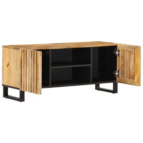 Tv-meubel 105x34x46 cm massief ruw mangohout 5