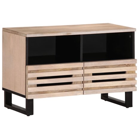 Tv-meubel 70x34x46 cm massief mangohout wit 1