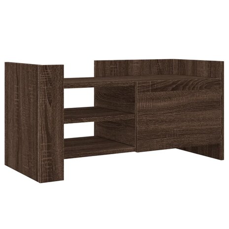 Tv-meubel 80x35x40 cm bewerkt hout bruin eikenkleurig 2