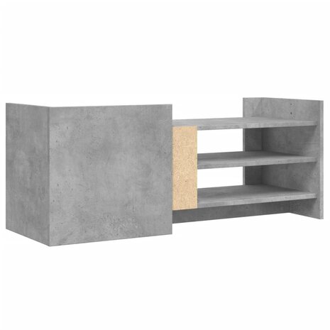 Tv-meubel 100x35x40 cm bewerkt hout betongrijs 6