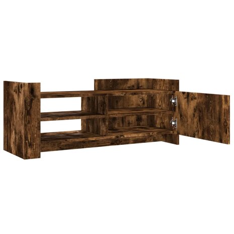 Tv-meubel 100x35x40 cm bewerkt hout gerookt eikenkleurig 8