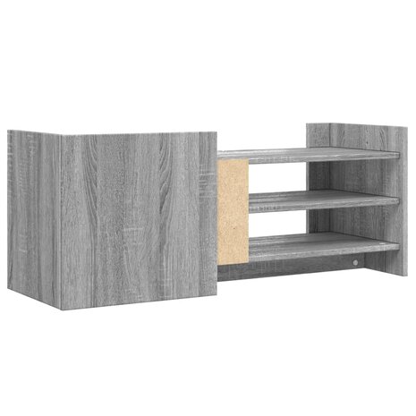 Tv-meubel 100x35x40 cm bewerkt hout grijs sonoma eikenkleurig 6