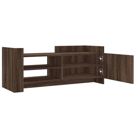 Tv-meubel 100x35x40 cm bewerkt hout bruin eikenkleur 8