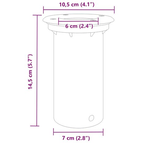 Buitengrondverlichting rond 10,5x10,5 cm gietaluminium zwart 7