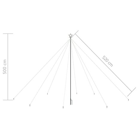 Kerstboomverlichting 800 LED&apos;s binnen/buiten 5 m koudwit 8