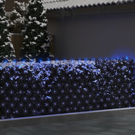 Kerstnetverlichting 544 LED&apos;s binnen en buiten 4x4 m blauw 3