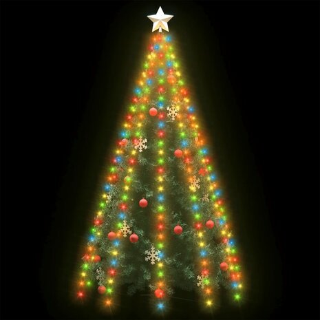 Kerstboomverlichting met 300 LED&apos;s meerkleurig net 300 cm 3