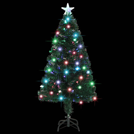 Kerstboom met LED en standaard 120 cm glasvezel 5