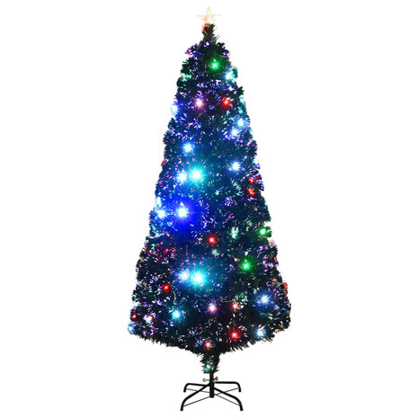 Kerstboom met LED en standaard 210 cm glasvezel 2